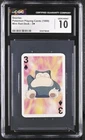Snorlax Pokemon Mini Playing Cards 1999 Mini Red Deck 3 of Spades CGC 10 GEM