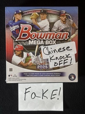 These Are Fake! 2025 Bowman Mega Box From China- Please *READ* Description