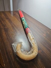 Vtg Liz Claiborne Fragrance Rain Umbrella Wood Crook Curved Handle Full Size