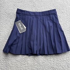 RLX Ralph Lauren Golf Skirt Skort Girls Medium Junior Navy Stretch Pleated NWT