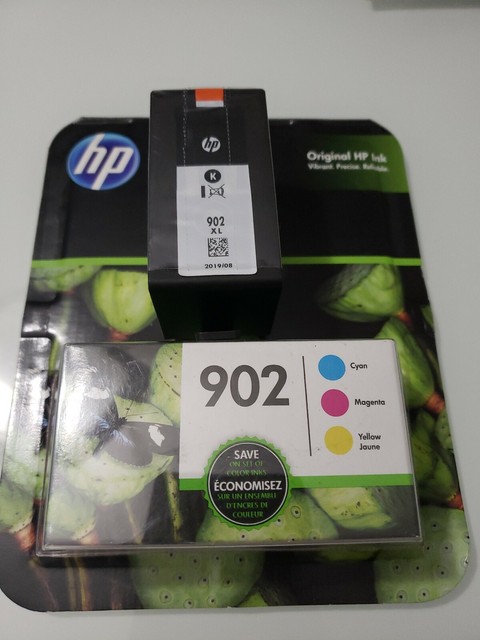 4-PACK HP GENUINE 902XL Black & 902 Color Ink Cartridges Dated 2019 No Box | eBay