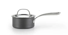 New Lagostina Nera Hard Anodized Nonstick 1-Quart Sauce Pan with Lid