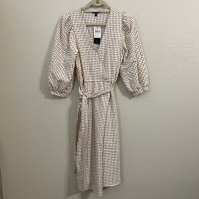 Ever After Womens Dress Size Small Plaid Beige Faux Wrap Puffy Sleeve | eBay Ever After Womens Dress Size Small Plaid Beige Faux Wrap Puffy Sleeve | eBay