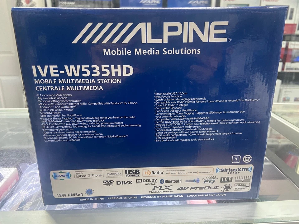 ALPINE IVE-W535HD DOUBLE DIN BLUETOOTH CAR STEREO *CLASSIC* - Image 2 of 4