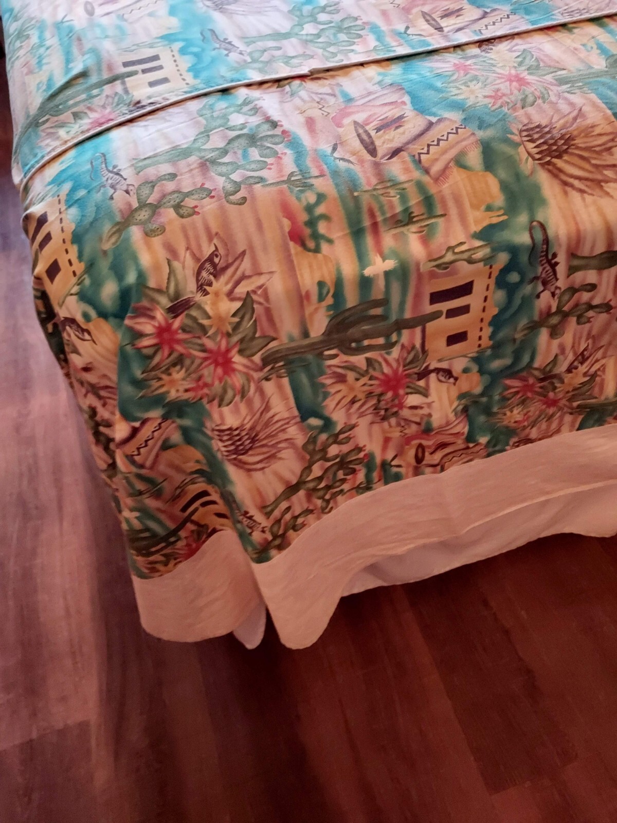 Vintage Queen Bedspread Coverlet Southwestern HollyTex Cotton 166 By 94