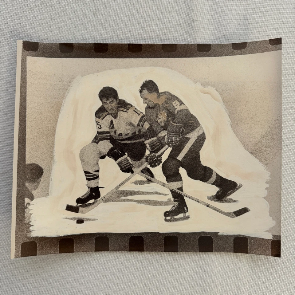 Fotografía de jugador de hockey Gordie Howe Detroit Red Wings de colección Foto 2 de 4