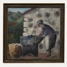 Mid 20th Century Oil - Wash Day