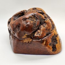 Medium/Large Exotic Manzanita Wood Burl Box w/ Blue Felt