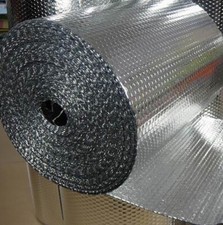 10M-50M Double Aluminium Bubble Roll Foil Insulation Shed Floor Wall Roof UK