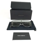 Dolce & Gabbana Sunglasses DG2305 05/AL Silver Shield Frames w/ Patterned Lenses
