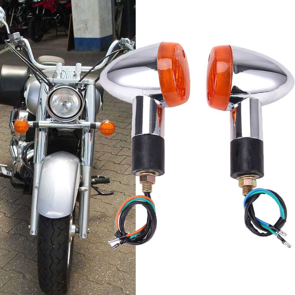 2PCS Front/Rear Turn Signal Light for Yamaha Suzuki Boulevard VR