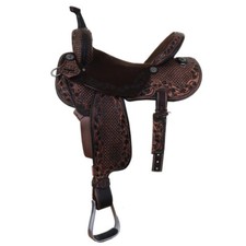 Best Quality Western Leather Barrel Rough Out Saddle With Free Matching Tack set