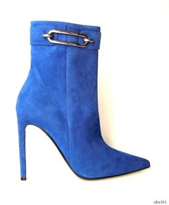 electric blue ankle boots