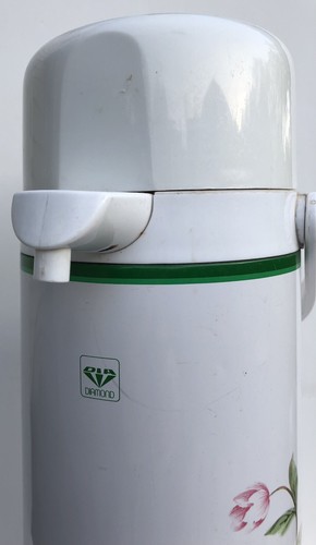Vintage DIA Diamond Vacuum Insulated THERMOS Air Pot Dispenser FLOWERS 1.9 L - Picture 2 of 10