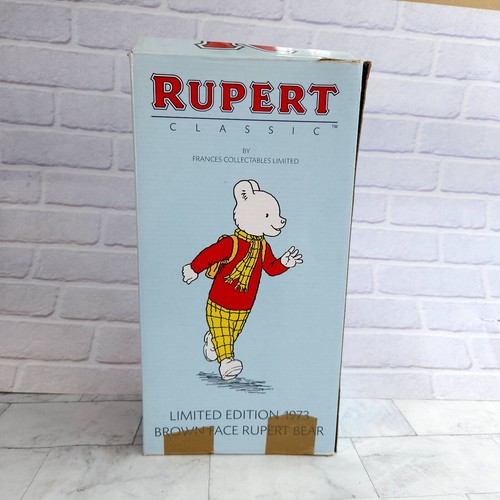 Rupert Classics Brown Face Rupert Bear Figurine Statue Limited Edition 1973 Box - Picture 5 of 8