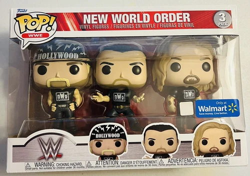 WWE WCW Funko POP Nuevo Orden Mundial Hulk Hogan Scott Hall Kevin Nash Paquete de 3 Exclusivo de Walmart