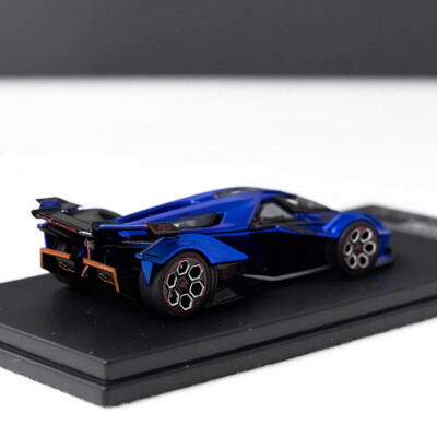 LMF 1/64 Scale Lamborghini V12 Vision GT Blue Diecast Car Model