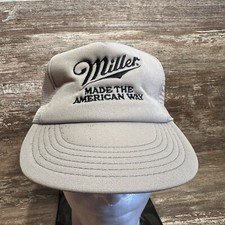 Miller “Made The American Way” SnapBack Mesh Hat Gray Made In USA
