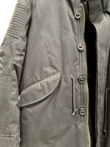 Helmut Lang Giacca Uomo Nero Media Lunghezza Cappotto Invernale Cargo Utility Parka - Foto 4 di 10