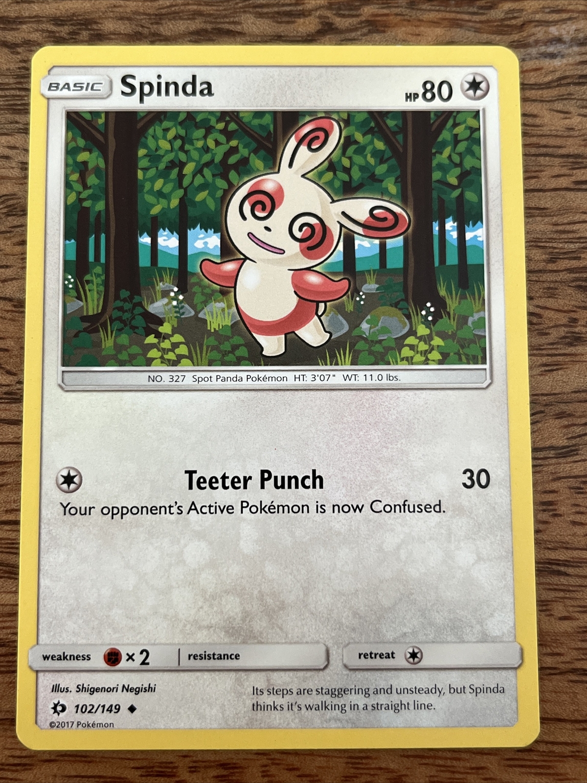 Spinda Pokemon Card  102/149
