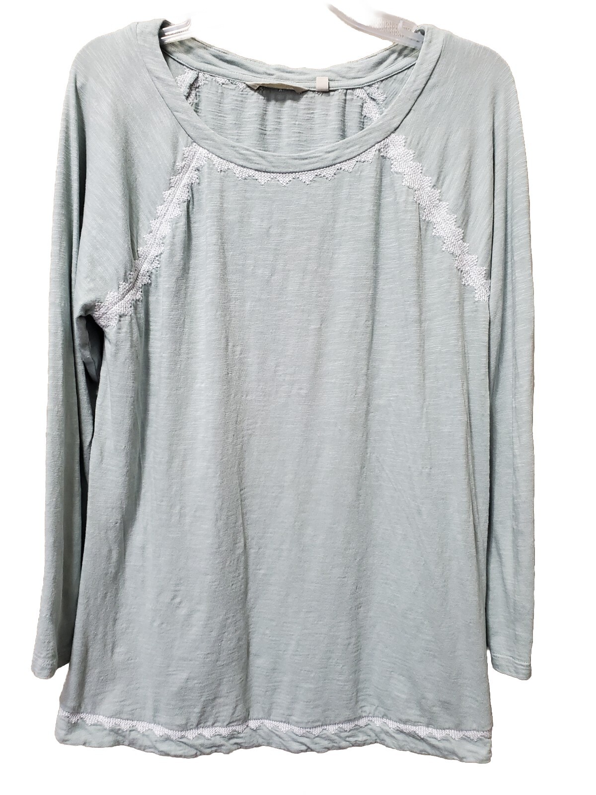 Soft Surroundings Pale Green Slub Cotton/Modal Tunic Size Large