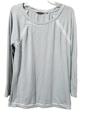 Soft Surroundings Pale Green Slub Cotton/Modal Tunic Size Large