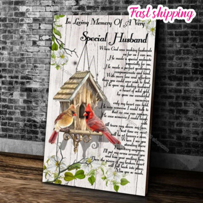 In Loving Memory Of A Very Husband Miss You So Much Poster  Wall Art Vertical