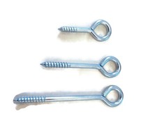 Vine eyes. Screw in. Garden. Climbers. Steel Zinc Plated BZP.  50mm 75mm 100mm