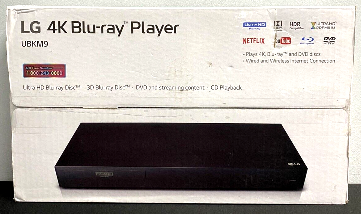 LG ULTRA HD 4K/3D BLURAY PLAYER UBKM9 NEW! 719192629004 eBay