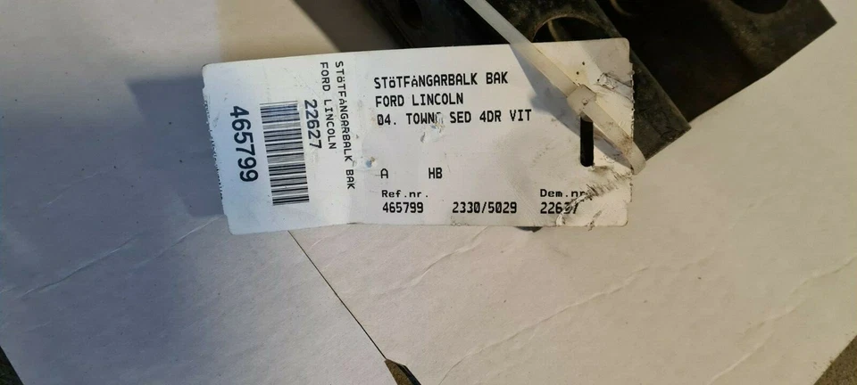 2003-2011 LINCOLN & TOWN CAR REAR BUMPER REINFORCEMENT IMPACT BAR OEM Foto 3 de 4