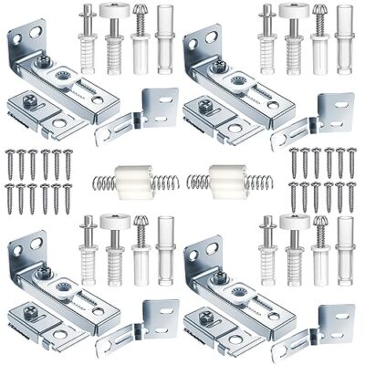 Bifold Door Hardware Kit 7/8''-1'' Track Installation Repair Parts 4 Sets