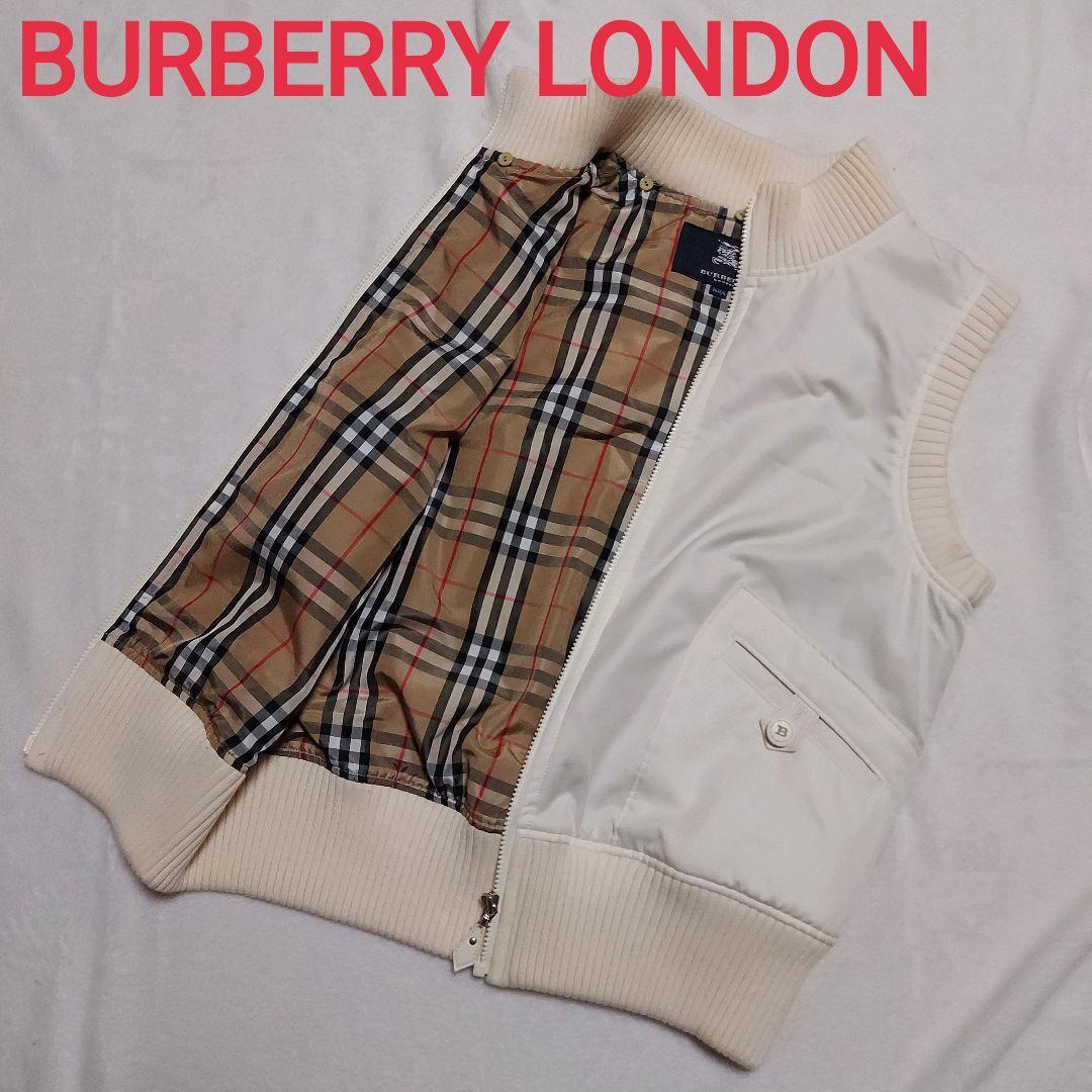 Burberry London Women's Nova Check Down Vest White Size 160A