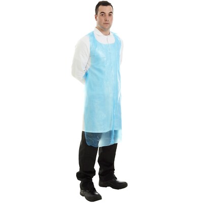 Blaue flach verpackte Schürzen 68,5x106cm - pro 100 Einwegschürzen PSA 