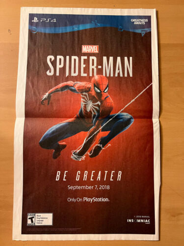 E3 2017 Sony PS4 MARVEL SPIDER-MAN game promo Daily Bugle NEWSPAPER - Picture 3 of 6