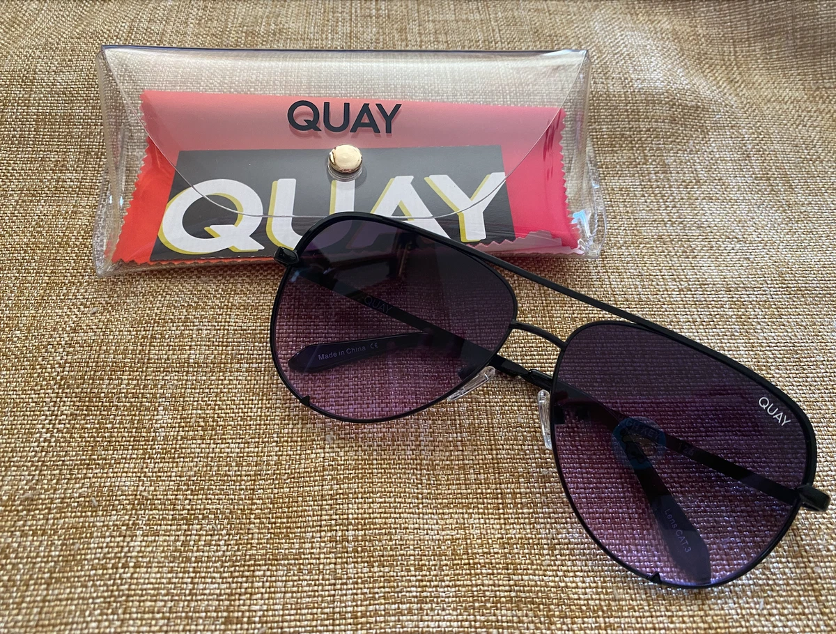 Quay High Key Mini Sunglasses Black/Fade