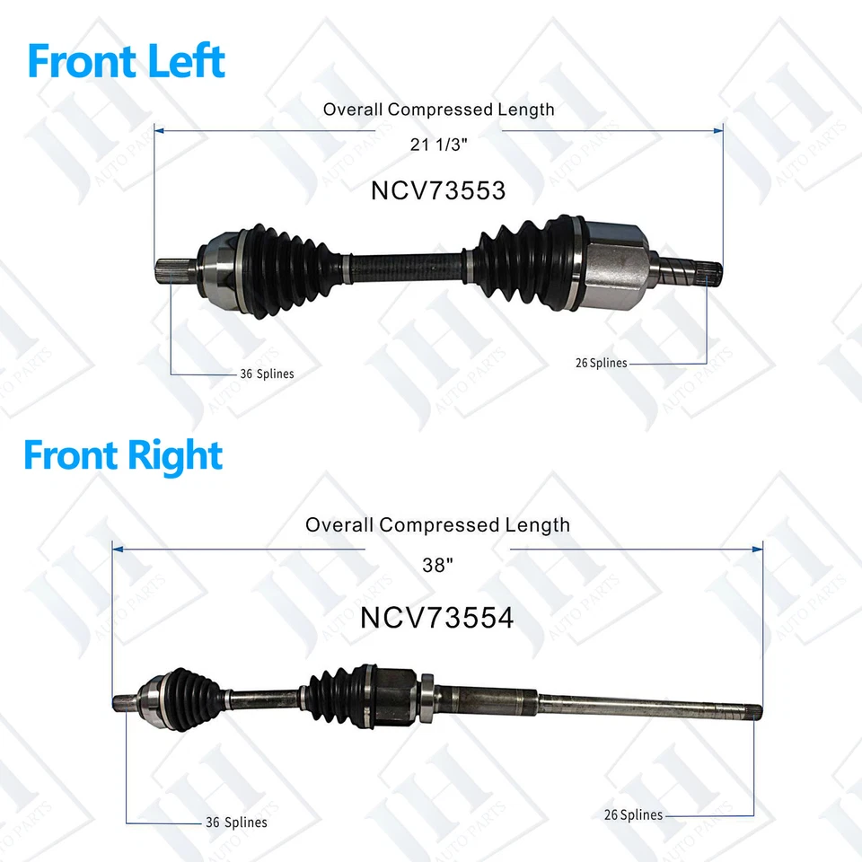Juego de ejes CV delantero izquierdo derecho OE para 2005 06 07 10 Volvo V50 S40 AWD manual Foto 2 de 4