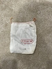 COACH White 6.5x7.5  Pouch Drawstring Dust Bag