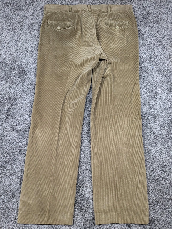 Vintage LL Bean Pants Mens 40 Brown Corduroy Baggy Made in USA 80s Hiking 38x34 - Image 2 of 4