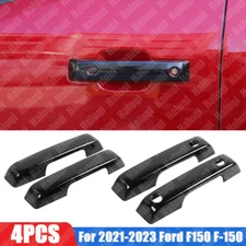 For 2021-2023 Ford F150 F-150 ABS Gloss Black Exterior Door Handle Cover Trim
