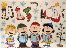 Peanuts Charlie Brown, Snoopy, Linus, Lucy Christmas Window Clings