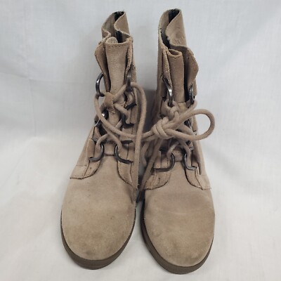 Sorel Joan of Arctic Wedge II Ankle Boot Size Womens Tan Leather