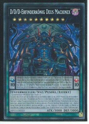 YU GI OH D/D/D ERFINDERKÖNIG DEUS MACHINEX  MP23-DE023 PRISMATIC SECRET RARE