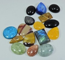 5000Cts. Natural Mix Loose Gemstone WHOLESALE Cabochon 120Pcs Lot