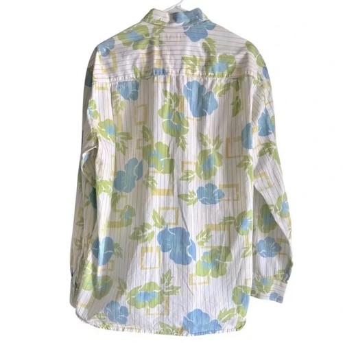 Tommy Bahama Men’s Long Sleeve Button Down Tropical Floral Print Shirt Sz Large - 第 2/10 張圖片