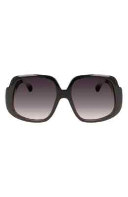 NEW Longchamp LO 709S 001 Black Sunglasses with Grey  display picture 3