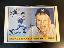 Mickey Mantle Autographed Centerfold Topps Summer 1990