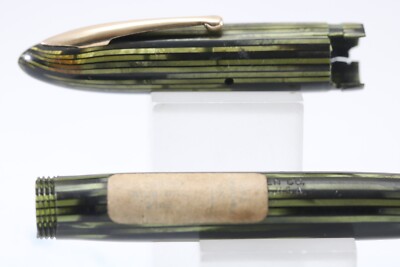 Vintage Sheaffer Admiral grün gestreift Füllfederhalter, GT