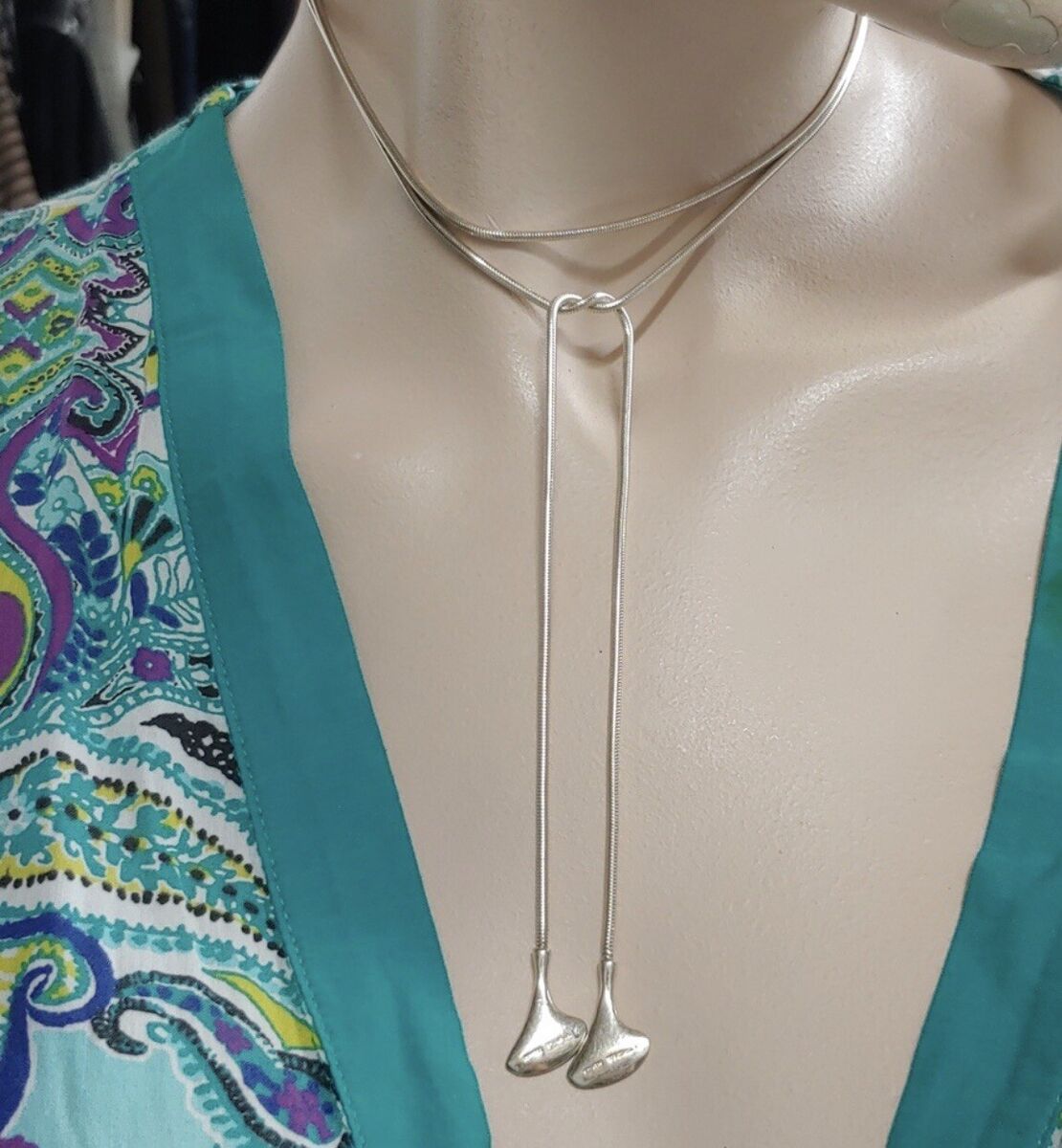 ANGELA CUMMINGS Tiffany Co Silver  Lariat Necklace | eBay ANGELA CUMMINGS Tiffany Co Silver  Lariat Necklace | eBay