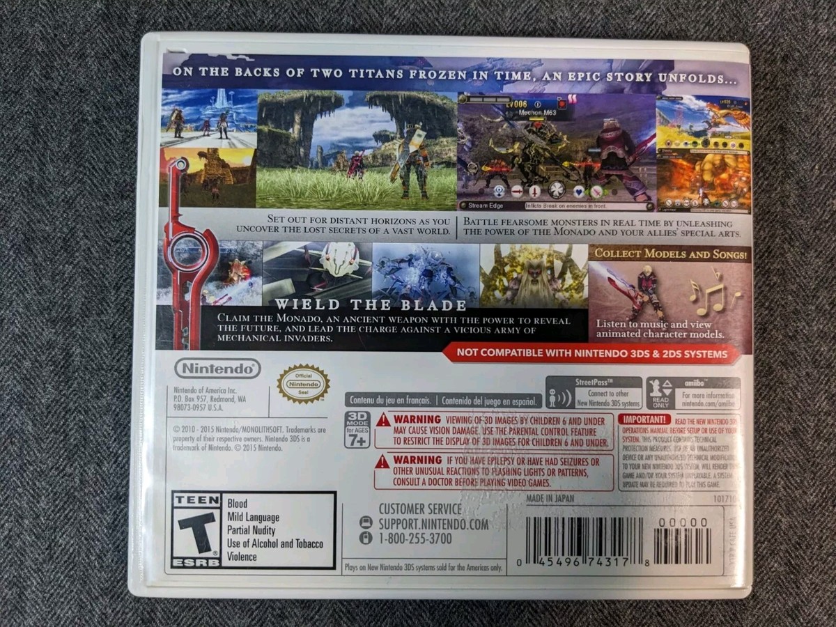 Xenoblade Chronicles 3D (Nintendo 3DS, 2015) 45496743178| eBay