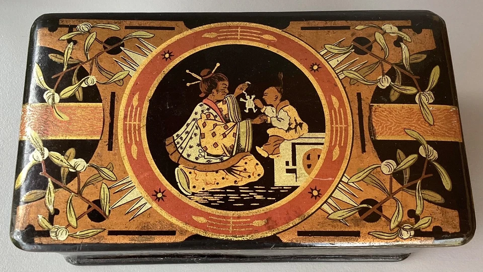 Boîte En Carton Bouilli Napoléon III Société Française De Cotons À Coudre - Photo 2/4